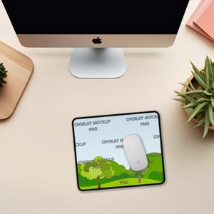 Professional Mouse Pad Mockup 9x7 - Canva Compatible - Mousepad Desk Pad Mockup - Gaming Mouse Pad Mockup