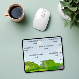 Professional Mouse Pad Mockup 9x7 - Canva Compatible - Mousepad Desk Pad Mockup - Gaming Mouse Pad Mockup