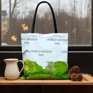 AOP Tote Bag Mockup, Printify Mockup, AOP Tote Bag Mock Up, All Over Print Tote Bag, Mock Up Bag, Black Handle Tote Bag, Printful POD Tote