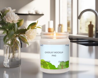 Scented Soy Candle Mockup Bundle, Blank Label (Digital Download)
