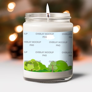 Candle Mockup 9 oz, Soy Candle Mockup, 9 oz Candle clear Mockup, Candle label Mockup, Candle Mockup Canva compatible, Soy Candle in jar
