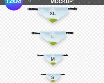 Clip-on Pet Bandana Mockup | Canva Template