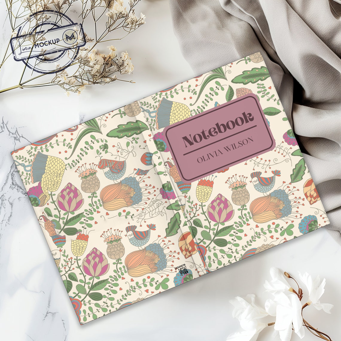 Softcover Notebook Mockup, Front & Back (PNG Overlay) - Etsy