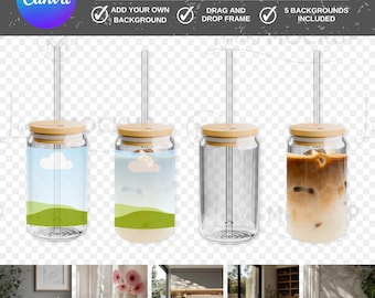 Maquette en toile de verre à siroter 16 oz (PDF)