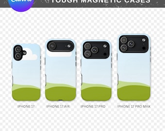 Maquettes de coque magnétique pour iPhone 17, modèle Canva (téléchargement numérique)