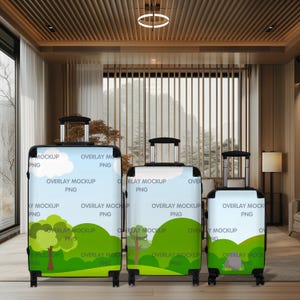Suitcase Mockup - Travel Set - for Creative Entrepreneurs - Print on Demand Overlay Mockup