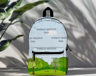 Customizable Backpack Mockup for Print on Demand | Canva Compatible Overlay Design