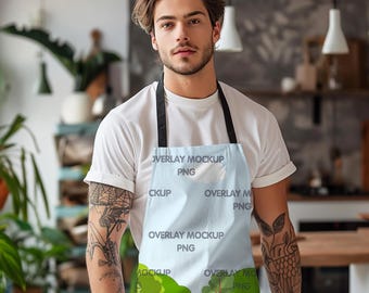 AOP Apron Mockup - Transparent Overlay, Canva Compatible (PNG)
