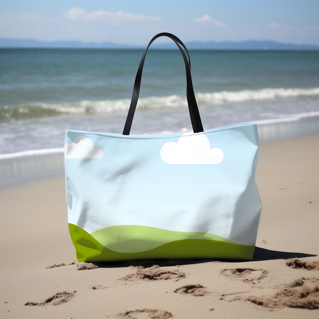 Weekender Tote Bag Mockup, All Over Print Design, Canva Compatible AOP ...