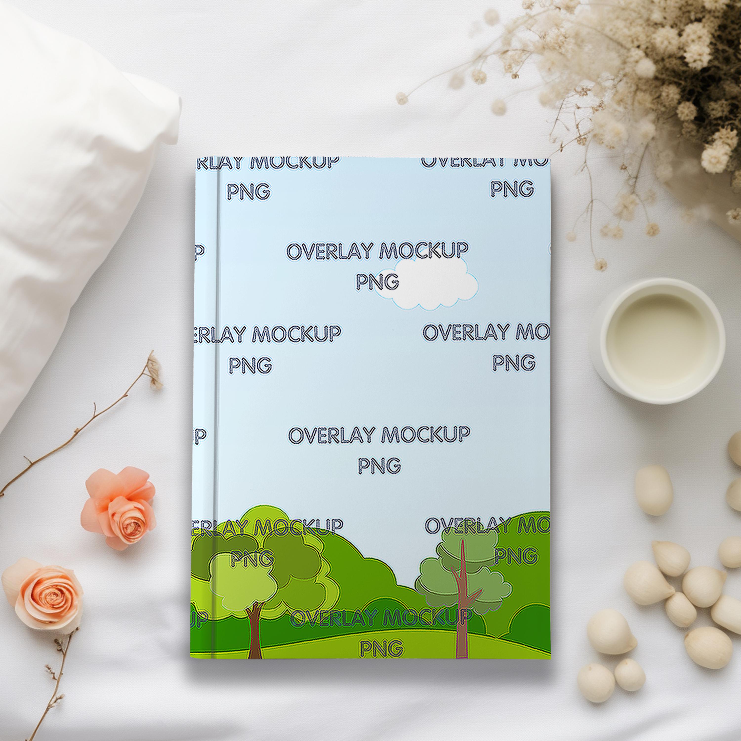 Hardcover Notebook Mockup, Canva Compatible, Transparent Overlay PNG - Etsy