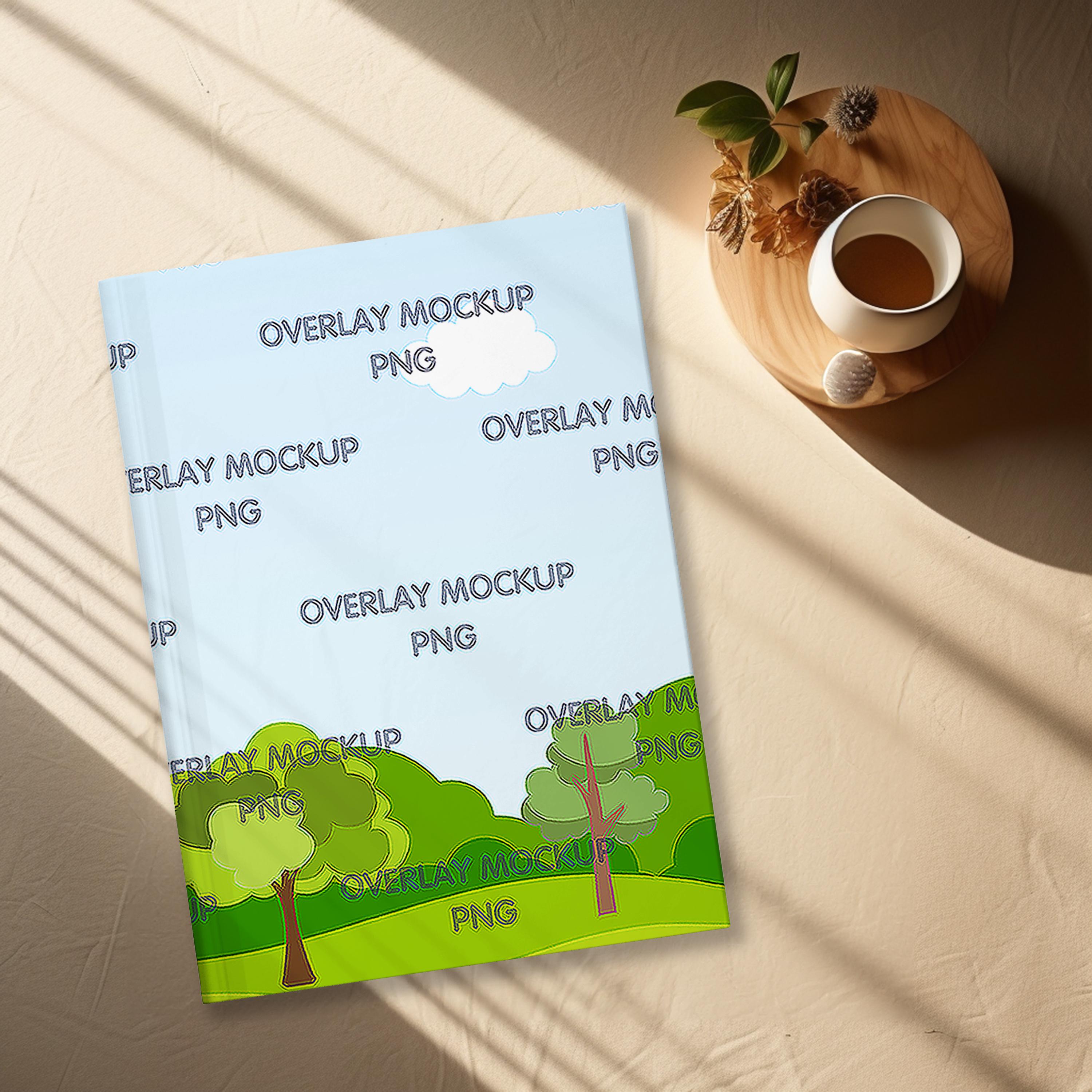 Hardcover Notebook Mockup, Canva Compatible, Transparent PNG Overlay - Etsy