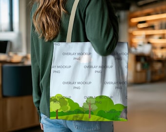Maquette de sac fourre-tout AOP - Sac fourre-tout tout imprimé Printify (superposition PNG)