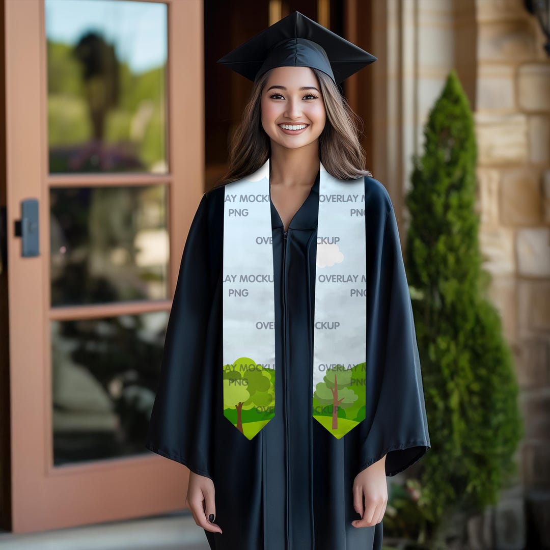 Graduation Stole Mockup – Transparent PNG Overlay (digital Download) - Etsy
