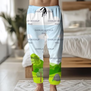 Pajama pants Mockups, Pajama Pants (AOP), Mockup, 1x PNG file, pod mockup, nightware mockup