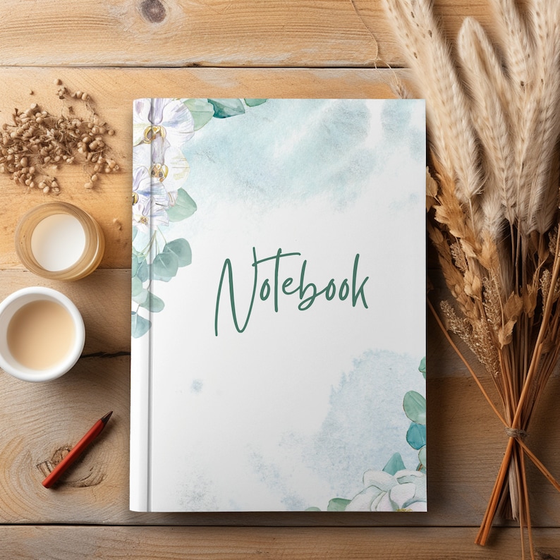 Notebook Overlsy Hardcover Notebook Mockup, Canva Compatible, Transparent Overlay PNG ...
