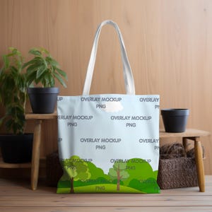 AOP Tote Bag Mockup, Printify Mockup, AOP Tote Bag Mock Up, All Over Print Tote Bag, Mock Up Bag, White Handle Tote Bag, Printful POD Tote