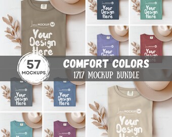 Paquete de maquetas de camisetas Comfort Colors 1717 (57 PNG)
