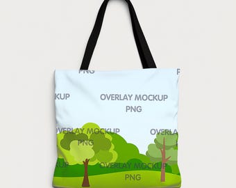 Canvas Tote Bag Mockup – Drag and Drop, Smart Object (PNG)
