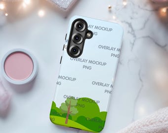 Samsung Galaxy S25 Tough Case Mockup | Printify Template (PNG)