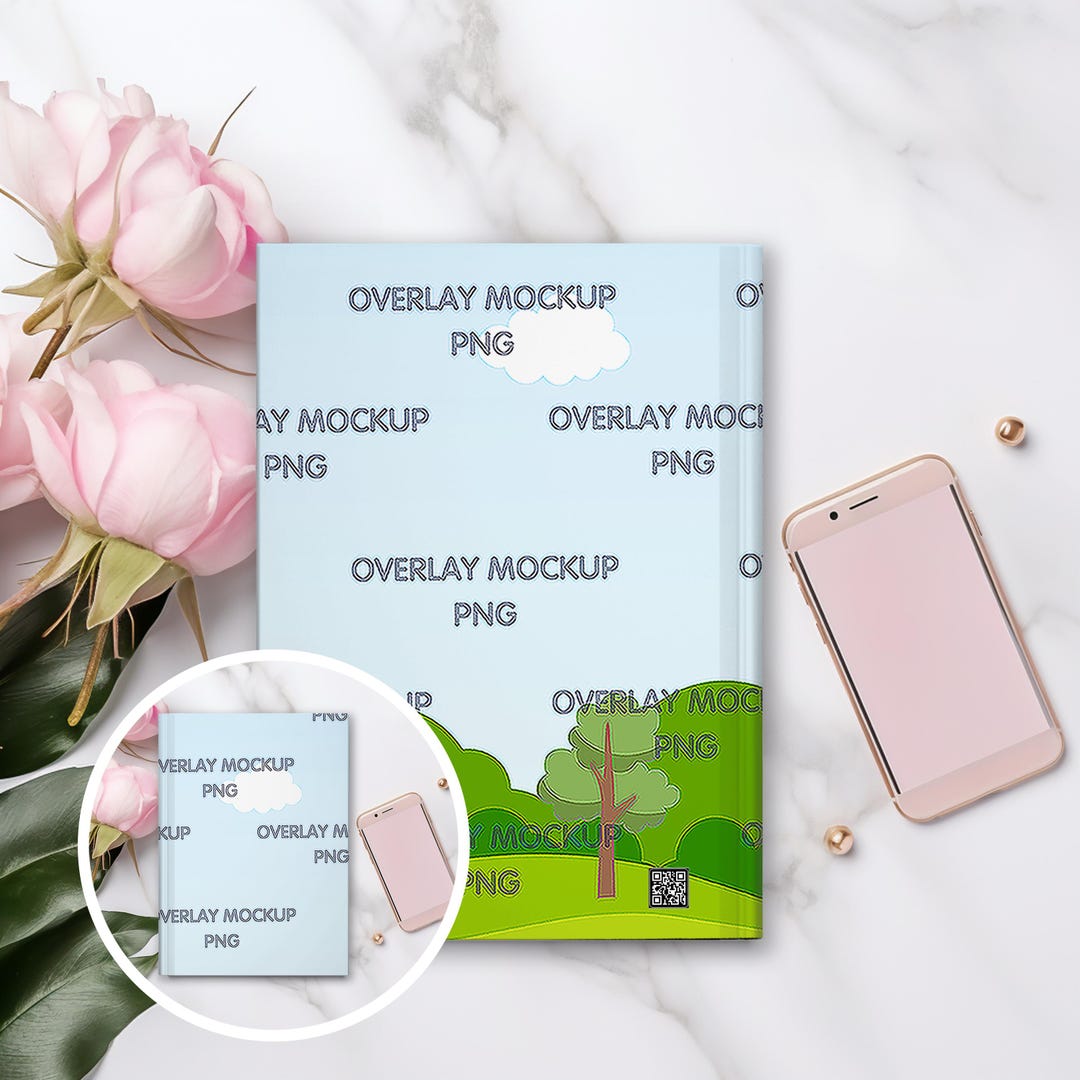 Hardcover Notebook Mockup Bundle, Canva Compatible (PNG Overlay) - Etsy