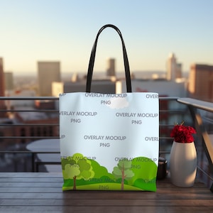 AOP Tote Bag Mockup, Printify Mockup, AOP Tote Bag Mock Up, All Over Print Tote Bag, Mock Up Bag, Black Handle Tote Bag, Printful POD Tote
