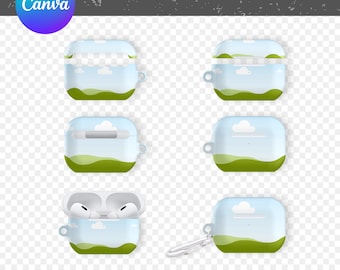 Maquette de coque Air Pods Pro 2 – Modèle Canva personnalisable (téléchargement numérique)
