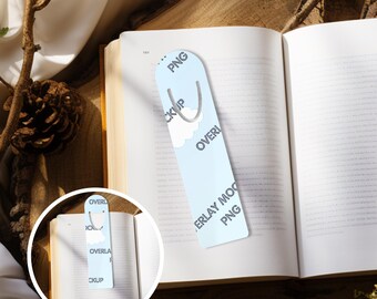 Lesezeichen Mockup Bundle - 2x PNG Overlay Mockup - Präsentieren Sie Ihre Designs mit Stil
