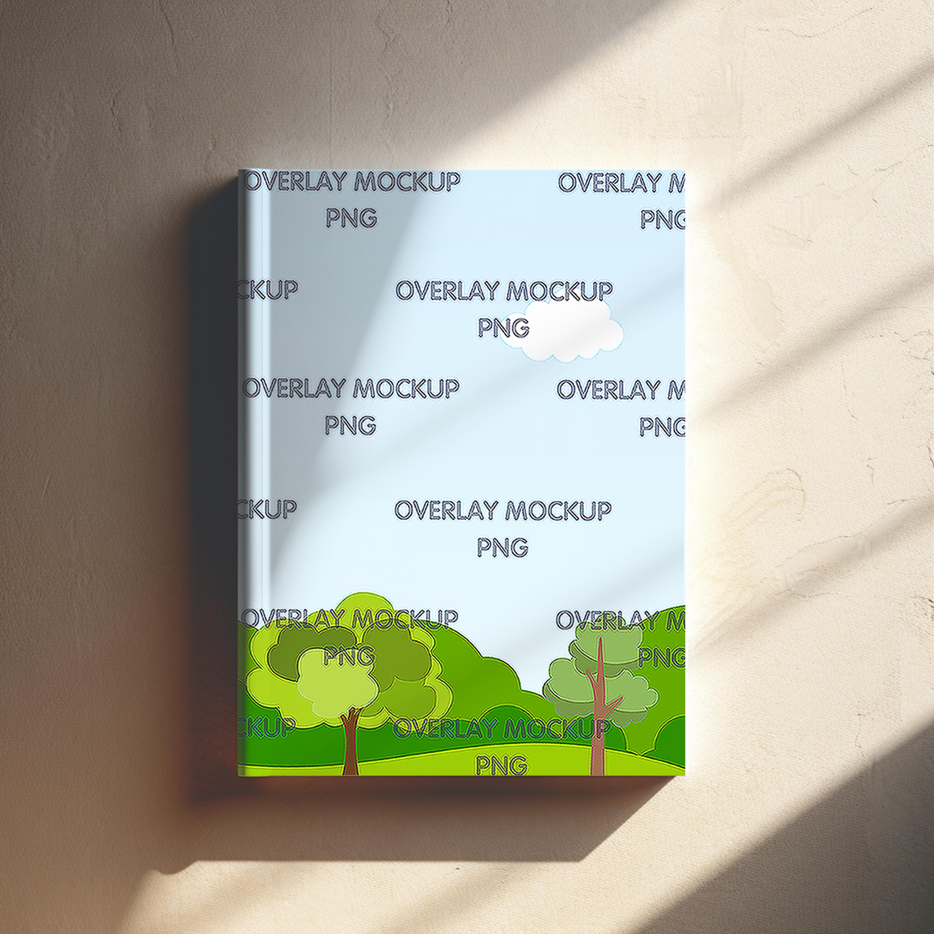Hardcover Notebook Mockup, Canva Compatible, Transparent Overlay PNG - Etsy