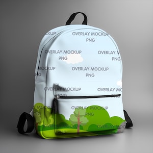 Sublimation Backpack Mockup: Easy-to-Use Transparent Overlay for Canva and More!