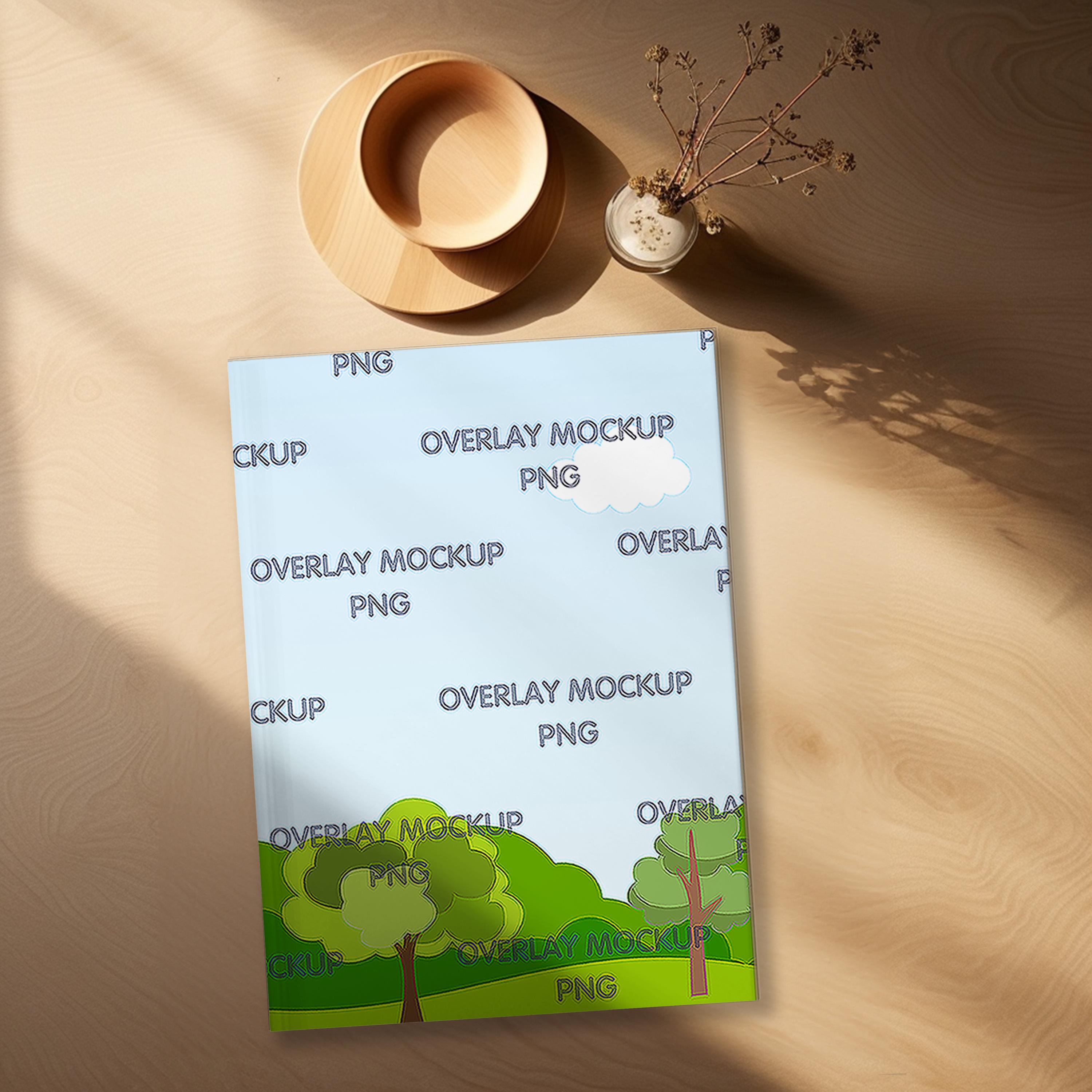 Hardcover Notebook Mockup, Blank Notebook Mockup, Planner Mockup, Journal Mockup, Canva Compatible, Transparent Overlay PNG