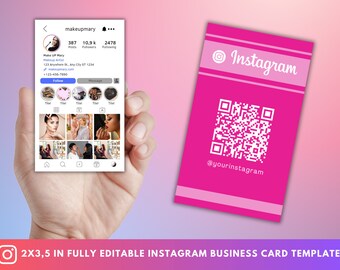 Instagram Business Card Template Etsy Instagram Business Card Template Etsy