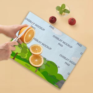 Glass cutting board mockup, Cutting board mockup, Custom All Over Print Design, printify mockup, Cutting Board Template