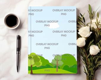 Hardcover notebook mockup dagboek mockup notebook mock-up dagboek mockup schattig mockup planner mockup digitaal ontwerpsjabloon digitale download