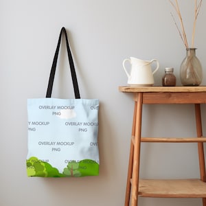 AOP Tote Bag Mockup, Printify Mockup, AOP Tote Bag Mock Up, All Over Print Tote Bag, Mock Up Bag, Black Handle Tote Bag, Printful POD Tote