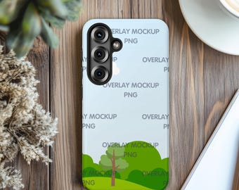 Samsung Galaxy S25 Tough Case Mockup | Printify Template (PNG)