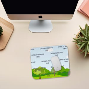 Professional Mouse Pad Mockup 9x8 - Canva Compatible - Mousepad Desk Pad Mockup - Gaming Mouse Pad Mockup