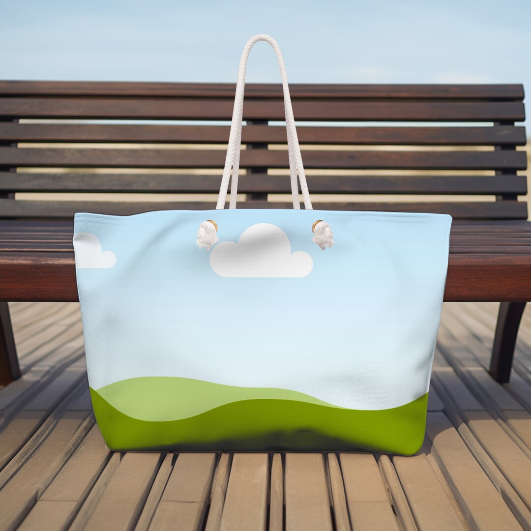 Weekender Tote Bag Mockup, All Over Print Design, Canva Compatible AOP ...