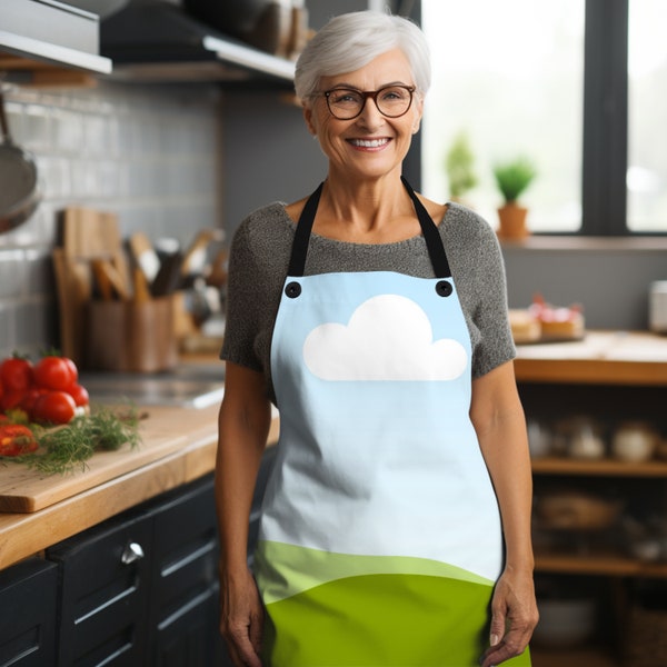 AOP Apron Mockup with Transparent Overlay - Perfect for Canva Creations