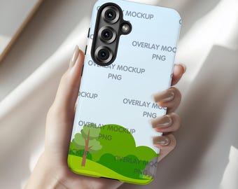 Samsung Galaxy S25 Tough Case Mockup | Printify Template (PNG)