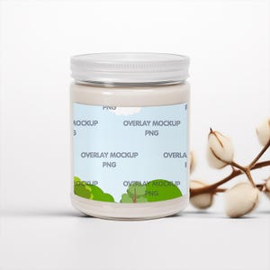 Blank Scented Candle Mock Up, Soy Candle Mockup, Candle mock-up, Candle Mockup Canva compatible, white Lid