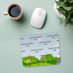 Professional Mouse Pad Mockup 9x8 - Canva Compatible - Mousepad Desk Pad Mockup - Gaming Mouse Pad Mockup