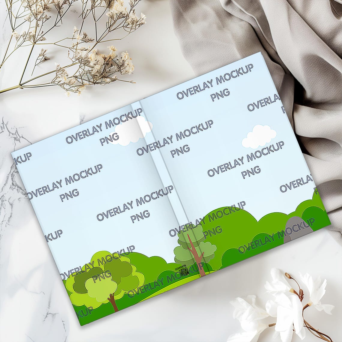Notebook Overlsy Softcover Notebook Mockup, Front & Back (PNG Overlay) - Etsy