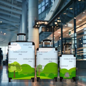Suitcase Mockup - Travel Set - for Creative Entrepreneurs - Print on Demand Overlay Mockup