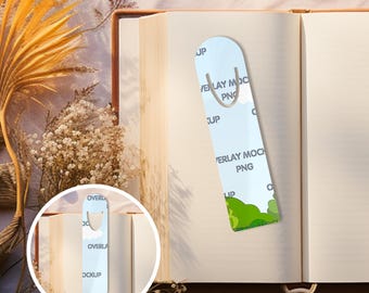 Bookmark Mockup Bundle - 2x PNG Overlay Mockup - Showcase Your Designs with Style