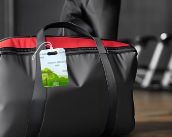 Sports Bag Tag Mockup – Canva Compatible PNG Overlay