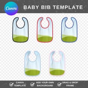 Baby Bib Mockup, Bib Mock up Template, Baby Mockup, Canva Template Flat Lay Sublimation, Drag and Drop
