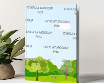 Bewerkbaar notebookmodel met harde kaft | Canva-compatibel | Transparante overlay-png