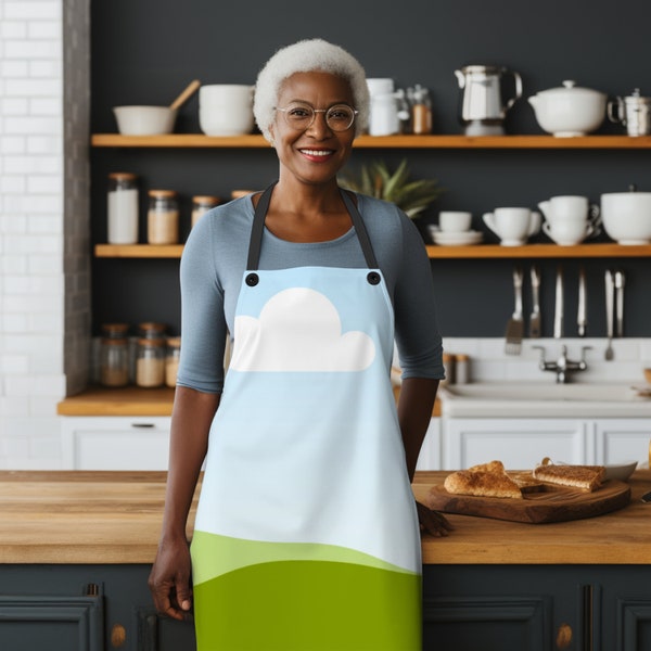 AOP Apron Mockup with Transparent Overlay - Perfect for Canva Creations