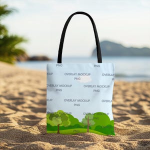 AOP Tote Bag Mockup, Printify Mockup, AOP Tote Bag Mock Up, All Over Print Tote Bag, Mock Up Bag, Black Handle Tote Bag, Printful POD Tote