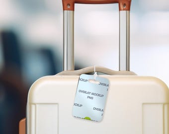 Luggage Tag Mockup - Canva Compatible Name Tag (PNG Overlay)